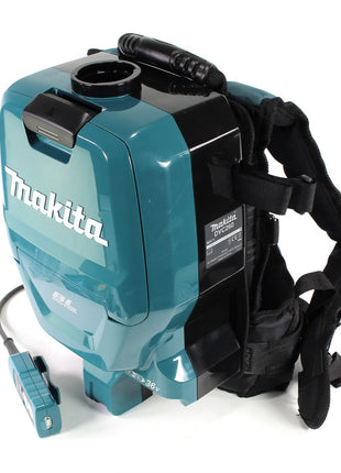 Makita DVC 260 PG 36 V ( 2 x 18 V ) Li-Ion Akku Rucksack Staubsauger Brushless + 2 x 6,0 Ah Akku + Doppelladegerät - Toolbrothers