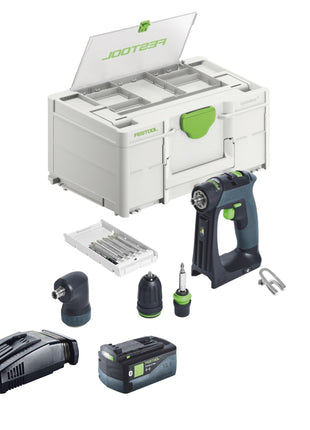 Festool CXS 18 Basic Set perceuse-visseuse sans fil 18 V 40 Nm sans balais + 1 batterie 5,0 Ah + chargeur rapide + Systainer