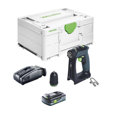 Festool CXS 18-Basic Akku Bohrschrauber 18 V 40 Nm Brushless + 1x Akku 4,0 Ah + Schnellladegerät + Systainer