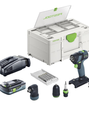 Festool TXS 18-Basic set perceuse-visseuse sans fil 18 V 40 Nm sans balais + 1x batterie 4,0 Ah + chargeur rapide + systainer