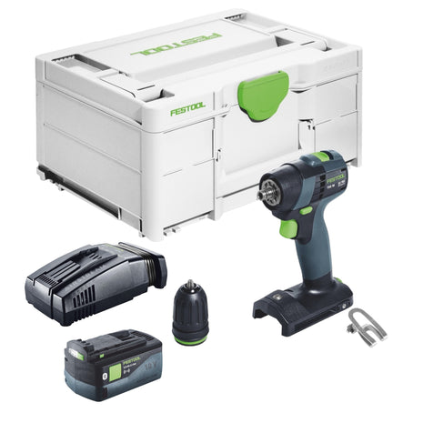 Festool TXS 18-Basic Akku Bohrschrauber 18 V 40 Nm Brushless + 1x Akku 5,0 Ah + Schnellladegerät + Systainer