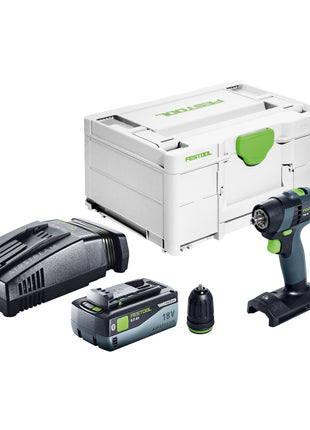 Festool TXS 18-Basic Akku Bohrschrauber 18 V 40 Nm Brushless + 1x Akku 8,0 Ah + Schnellladegerät + Systainer