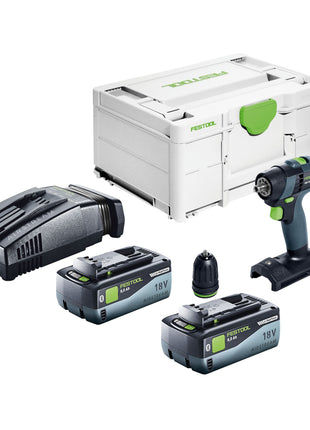 Festool TXS 18-Basic Akku Bohrschrauber 18 V 40 Nm Brushless + 2x Akku 8,0 Ah + Schnellladegerät + Systainer