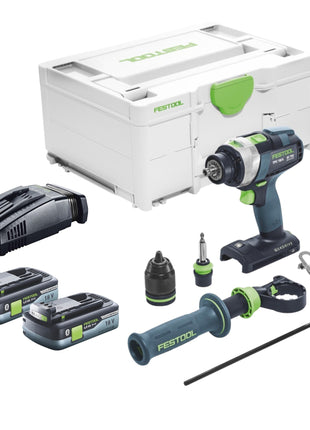 Festool TPC 18/4 I-Basic taladro percutor a batería 18 V 75 Nm + 2x baterías 4,0 Ah + cargador rápido + systainer