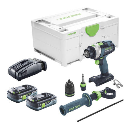 Festool TPC 18/4 I-Basic Perceuse-visseuse à percussion sans fil 18 V 75 Nm + 2x batterie 4,0 Ah + étui à chargement rapide + Systainer