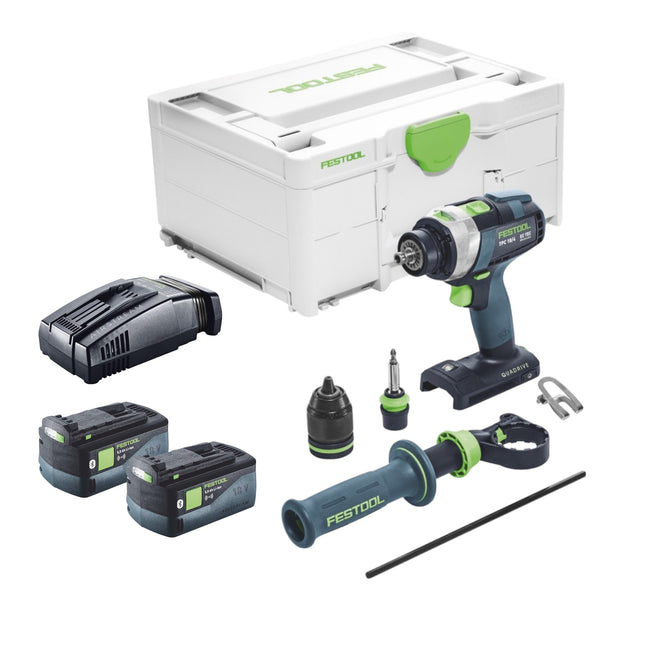 Festool TPC 18/4 I-Basic taladradora de percusión sin cable 18 V 75 Nm + 2x batería recargable 5,0 Ah + cargador rápido + systainer