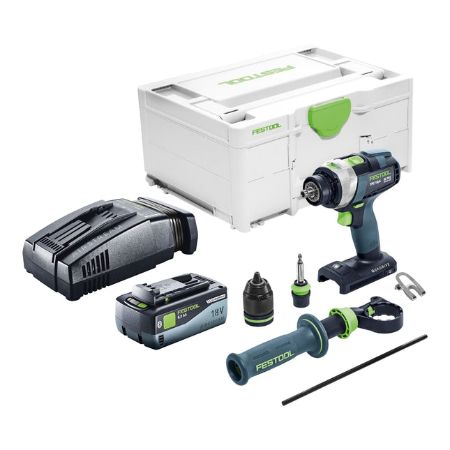 Festool TPC 18/4 I-Basic taladradora de percusión sin cable 18 V 75 Nm + 1x batería recargable 8,0 Ah + cargador rápido + systainer