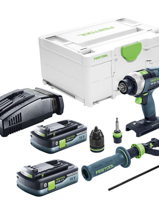 Festool TDC 18/4 I-Basic Akku Bohrschrauber 18 V 75 Nm Brushless + 2x Akku 4,0 Ah + Schnellladegerät + Systainer