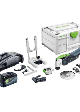 Festool VECTURO OSC 18 E-Basic Set Akku Oszillierer 18 V Starlock Max Brushless + 1x Akku 5,0 Ah + Schnellladegerät + Systainer