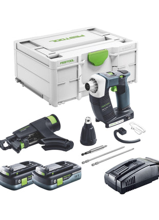 Festool DURADRIVE DWC 18-4500 Basic Akku Bauschrauber 18 V 14 Nm Brushless + 2x Akku 4,0 Ah + Schnellladegerät + Systainer