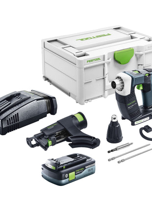 Festool DURADRIVE DWC 18-2500 Basic Akku Bauschrauber 18 V 18 Nm Brushless + 1x Akku 4,0 Ah + Schnellladegerät + Systainer