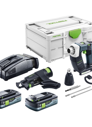 Festool DURADRIVE DWC 18-2500 Basic visseuse de chantier sans fil 18 V 18 Nm sans balais + 2x batterie 4,0 Ah + chargeur rapide + systainer