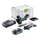 Festool ISC 240 EB-Basic Scie à isolation sans fil 18 V 240 mm + 1x batterie 4,0 Ah + chargeur rapide + Systainer