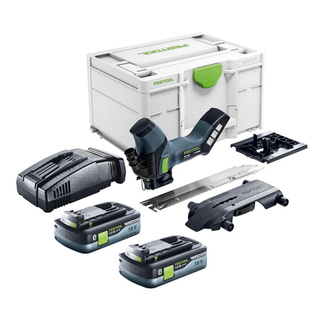 Sierra aislante de batería Festool ISC 240 EB-Basic 18 V 240 mm + 2 baterías 4,0 Ah + cargador rápido + Systainer