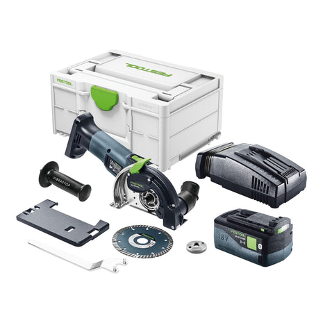 Festool DSC-AGC 18-125 FH EB-Basic Système de tronçonnage à main libre sans fil 18 V 125 mm Brushless + 1x batterie 5,0 Ah + chargeur rapide + Systainer