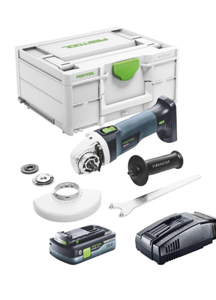 Festool AGC 18-125 EB-Basic Akku Winkelschleifer 18 V 125 mm Brushless + 1x Akku 4,0 Ah + Schnellladegerät + Systainer