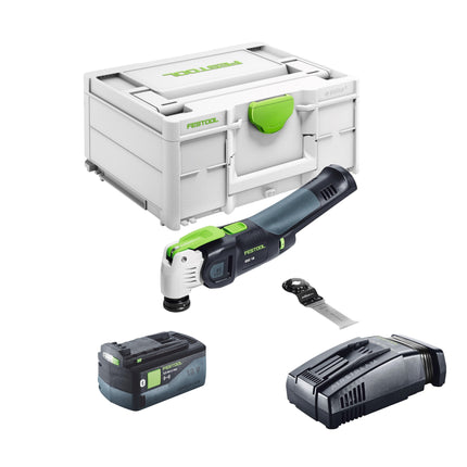 Festool VECTURO OSC 18 E-Basic herramienta oscilante sin cable 18 V Starlock Max Brushless + 1x batería 5.0 Ah + cargador rápido + systainer