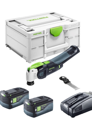 Oscillateur sur batterie Festool VECTURO OSC 18 E-Basic 18 V Starlock Max Brushless + 2x batteries 5,0 Ah + chargeur rapide + systainer