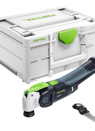 Oscillateur sur batterie Festool VECTURO OSC 18 E-Basic 18 V Starlock Max Brushless + 2x batteries 5,0 Ah + chargeur rapide + systainer