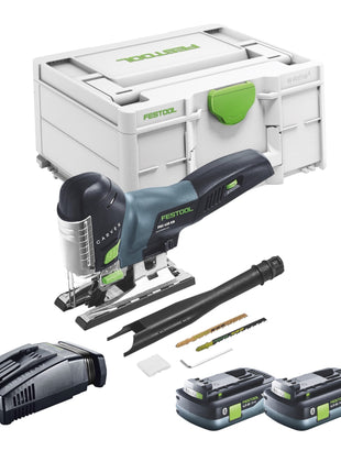 Festool CARVEX PSC 420 EB-Basic sierra de calar pendular a batería 18 V 120 mm sin escobillas + 2x baterías 4,0 Ah + cargador rápido + systainer