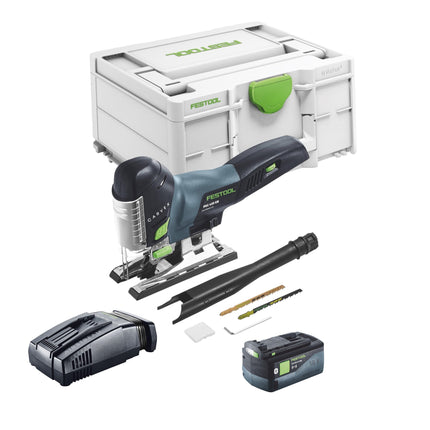 Festool CARVEX PSC 420 EB-Basic akumulatorowa wyrzynarka wahadłowa 18 V 120 mm bezszczotkowa + 1x akumulator 5,0 Ah + szybka ładowarka + systainer