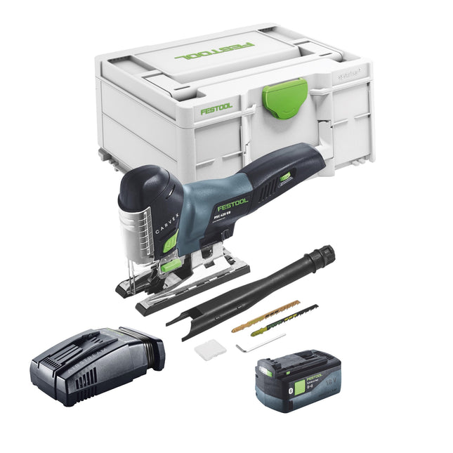 Festool CARVEX PSC 420 EB-Basic seghetto alternativo a pendolo a batteria 18 V 120 mm brushless + 1x batteria ricaricabile 5,0 Ah + caricatore rapido + Systainer
