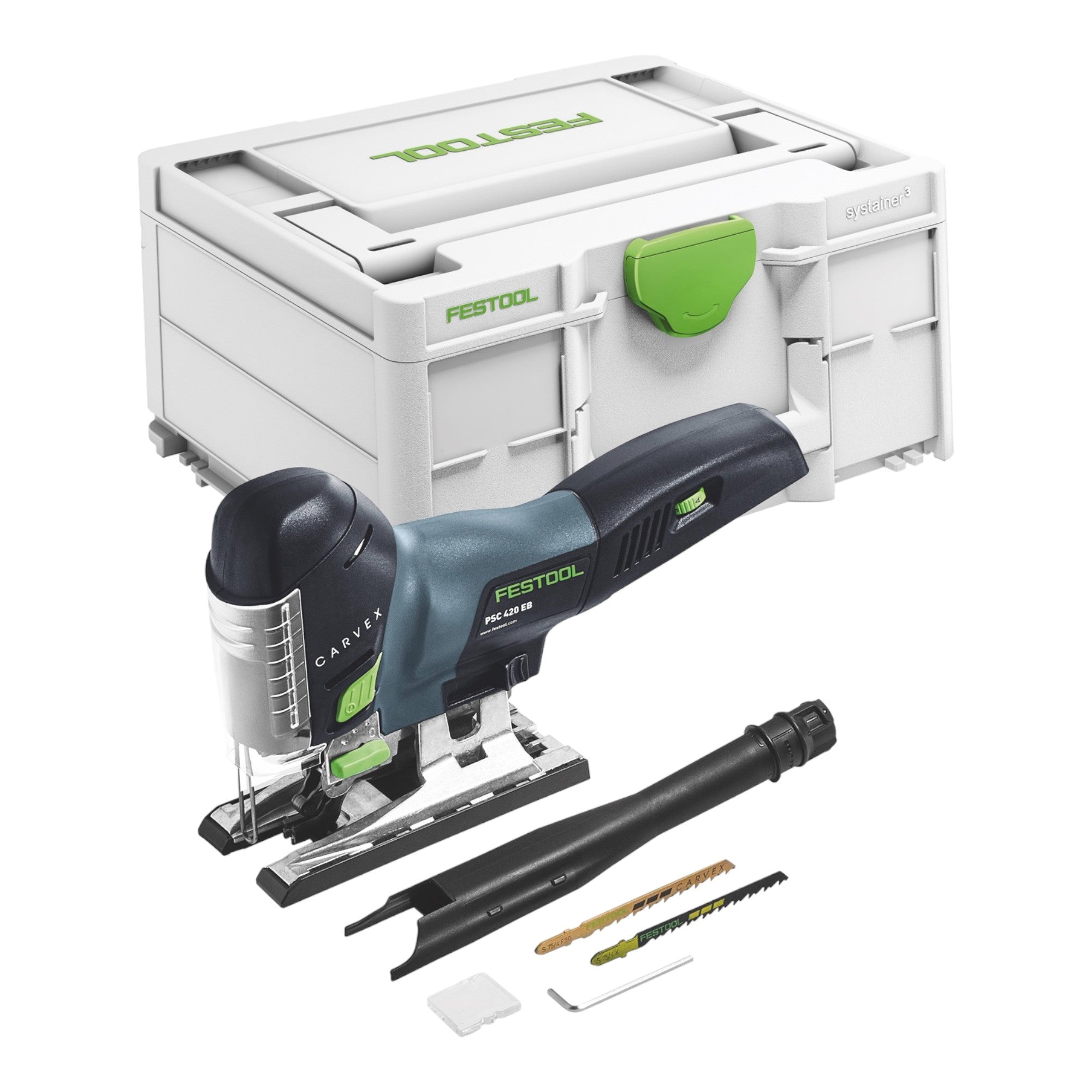 Festool CARVEX PSC 420 EB Basic Akku Pendelstichsaege 18 V 120 mm Brushless 2x Akku 5 0 Ah Schnellladegeraet Systainer 1 - toolbrothers
