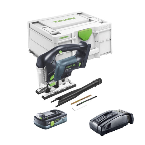 Festool CARVEX PSBC 420 EB-Basic sierra de calar pendular a batería 18 V 120 mm sin escobillas + 1x batería 4,0 Ah + cargador rápido + systainer