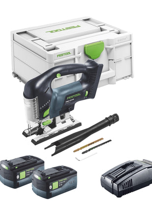 Festool CARVEX PSBC 420 EB-Basic Akku Pendelstichsäge 18 V 120 mm Brushless + 2x Akku 5,0 Ah + Schnellladegerät + Systainer