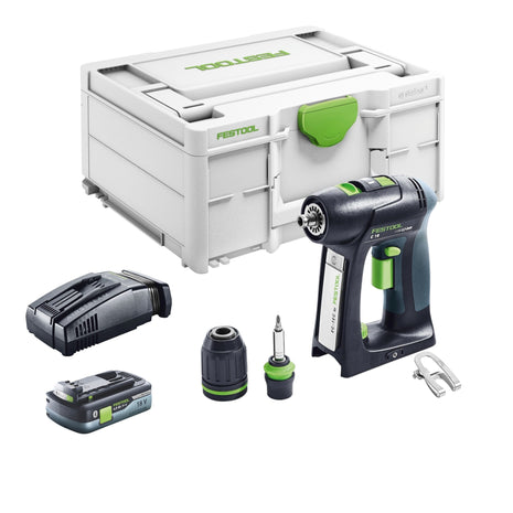 Festool C 18 Basic akumulatorowa wiertarko-wkrętarka 18 V 45 Nm bezszczotkowa + 1x akumulator 4,0 Ah + szybka ładowarka + systainer