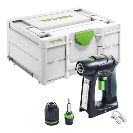 Festool C 18 Basic Perceuse-visseuse sans fil 18 V 45 Nm Brushless + 2x batterie 4,0 Ah + chargeur rapide + Systainer