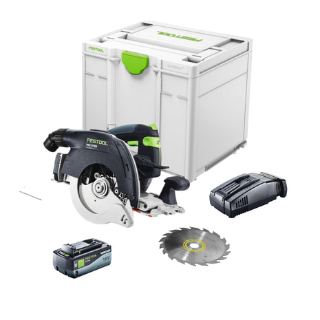 Festool HKC 55 EB-Basic akumulatorowa pilarka tarczowa 18 V 160 mm bezszczotkowa + 1x akumulator 8,0 Ah + szybka ładowarka + Systainer