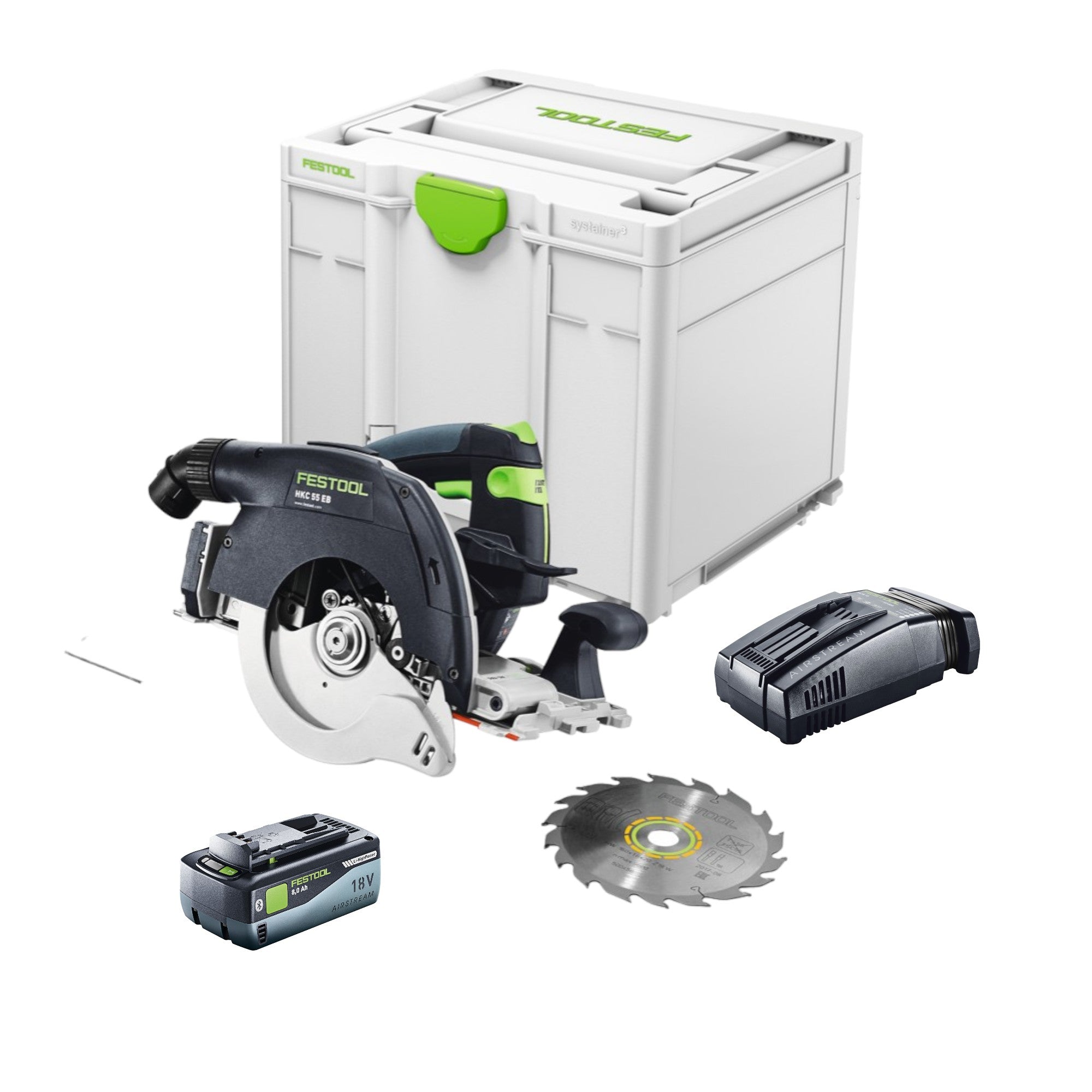 Festool HKC 55 EB Basic Akku Handkreissaege 18 V 160 mm Brushless 1x Akku 8 0 Ah Schnellladegeraet Systainer 0 - toolbrothers