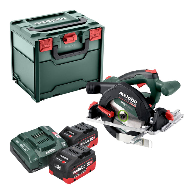 Metabo KS 18 LTX 57 BL cordless circular saw 18 V 57 mm + 2x LiHD battery 5.5 Ah + charger + metabox