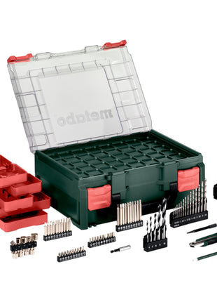 Metabo SB 18 L set taladro percutor inalámbrico 18 V 50 Nm (602317710) + 2x baterías 2,0 Ah + cargador + taller móvil 78 piezas + maletín