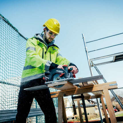 Sega circolare a batteria Metabo KS 18 LTX 57 BL 18 V 57 mm ( 611857810 ) + 2x batteria LiHD 8,0 Ah + caricatore + metabox