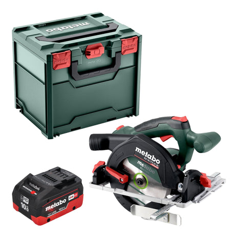 Metabo KS 18 LTX 57 BL Scie circulaire portative sans fil 18 V 57 mm + 1x batterie LiHD 10,0 Ah + Metabox - sans chargeur