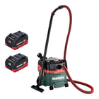 Metabo AS 36 18 L 20 PC batterie aspirateur eau et poussière 36 V (2x 18 V) 20 L + 2x batterie LiHD 5,5 Ah - sans chargeur