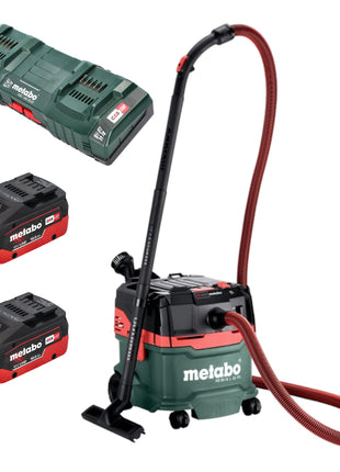 Metabo AS 36 18 L 20 PC batterie aspirateur eau et poussière 36 V (2x 18 V) 20 L + 2x batterie LiHD 10,0 Ah + double chargeur