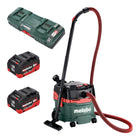 Metabo AS 36 18 L 20 PC batterie aspirateur eau et poussière 36 V (2x 18 V) 20 L + 2x batterie LiHD 10,0 Ah + double chargeur