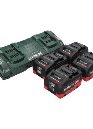 Metabo AS 36 18 L 20 PC Akku Nass Trocken Sauger 36 V ( 2x 18 V ) 20 L + 4x LiHD Akku 10,0 Ah + Doppelladegerät