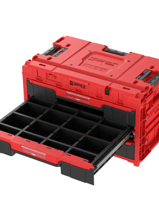 Qbrick System ONE Drawer 3 Toolbox 2.0 Red Ultra HD Werkzeugbox 587 x 380 x 340 mm 27 l mit drei Schubladen