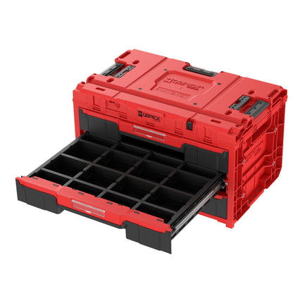 Qbrick System ONE Cajón 3 Toolbox 2.0 Rojo Ultra HD Caja de herramientas 587 x 380 x 340 mm 27 l con tres cajones