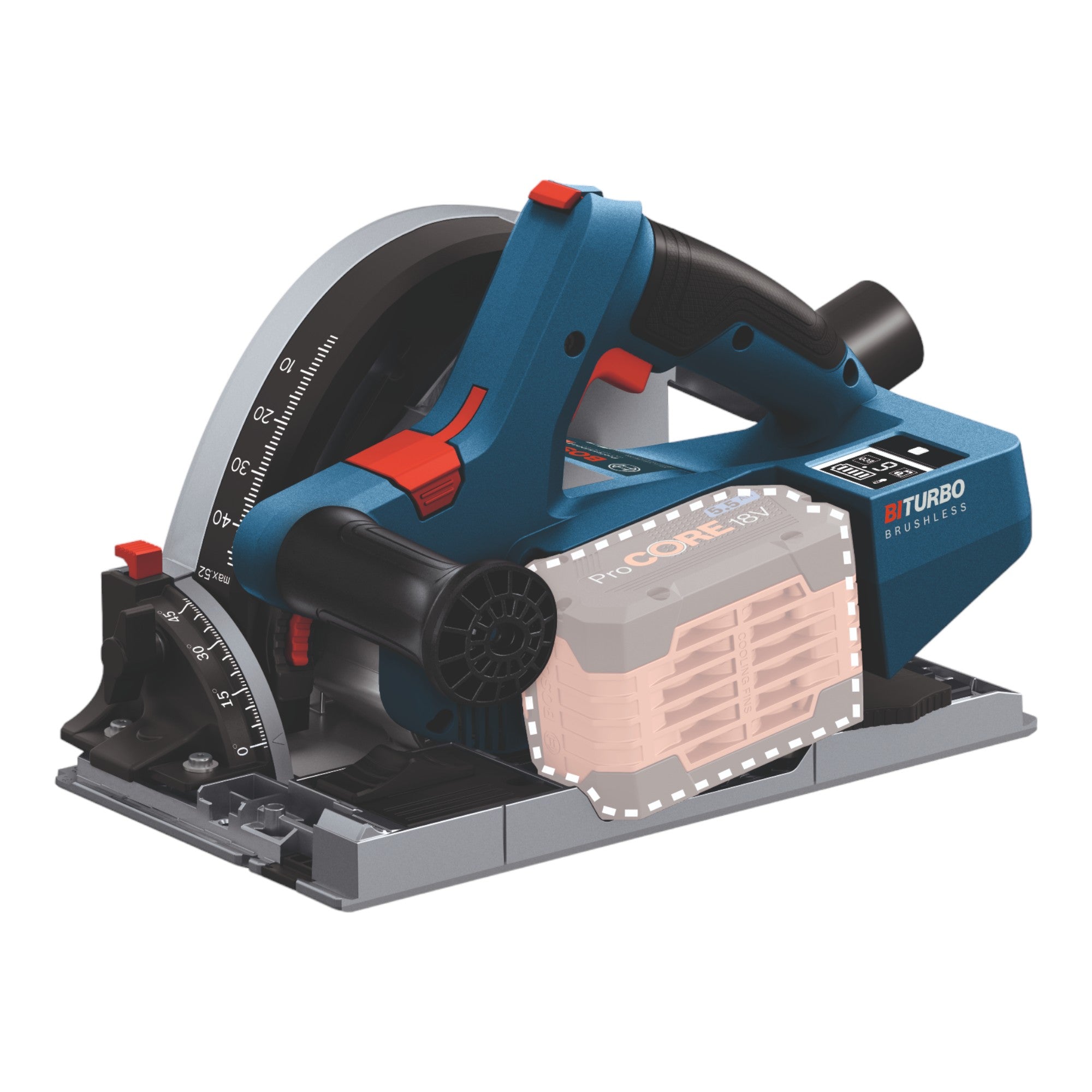 Bosch GKT 18V 52 GC Professional Akku Tauchsaege 18 V 140 mm BITURBO Brushless 2x ProCore Akku 8 0 Ah Ladegeraet Connectivity Modul L Boxx 4 - toolbrothers