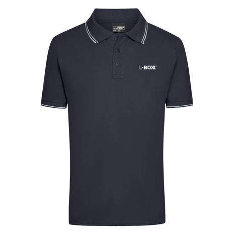 L-Boxx Herren Polo Shirt navy / white Größe XL