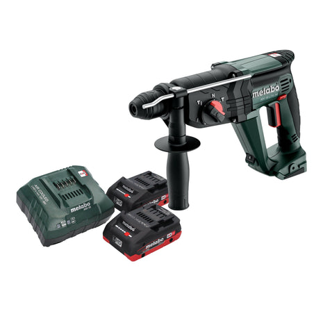 Metabo KH 18 LTX 24 Akku Kombihammer 18 V 2,1 J SDS Plus + 2x LiHD Akku 4,0 Ah + Ladegerät