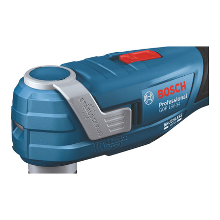 Bosch GOP 18V-34 Cortacésped profesional sin cable 18 V Starlock Plus + 2x batería ProCore 4,0 Ah + cargador + 17 accesorios + L-Boxx