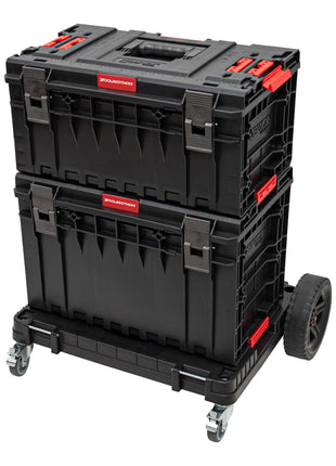 Toolbrothers RHINO XXL ECO Transportplattform Allterrain 750 x 542 x 223 mm 120 kg Traglast mit Schwenkrädern aus Metall und Bremse