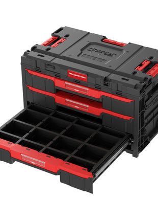 Toolbrothers RHINO XXL Drawer 3 ECO Vario+ Werkzeugkoffer Schubladenkoffer 587 x 380 x 340 mm 27 l stapelbar IP54 mit drei Schubladen