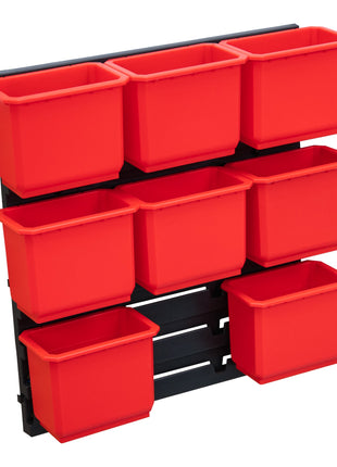 Toolbrothers RHINO Container Set N° 2 mur d'atelier 39 x 35 cm avec 8 conteneurs pour valises RHINO